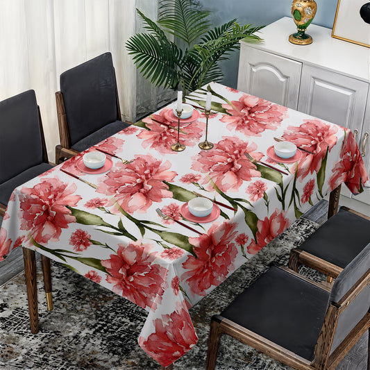 Dusky Red Flowers Rectangle Tablecloth by Mark van Vuuren