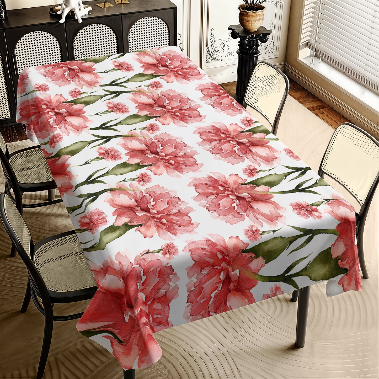 Dusky Red Flowers Rectangle Tablecloth by Mark van Vuuren