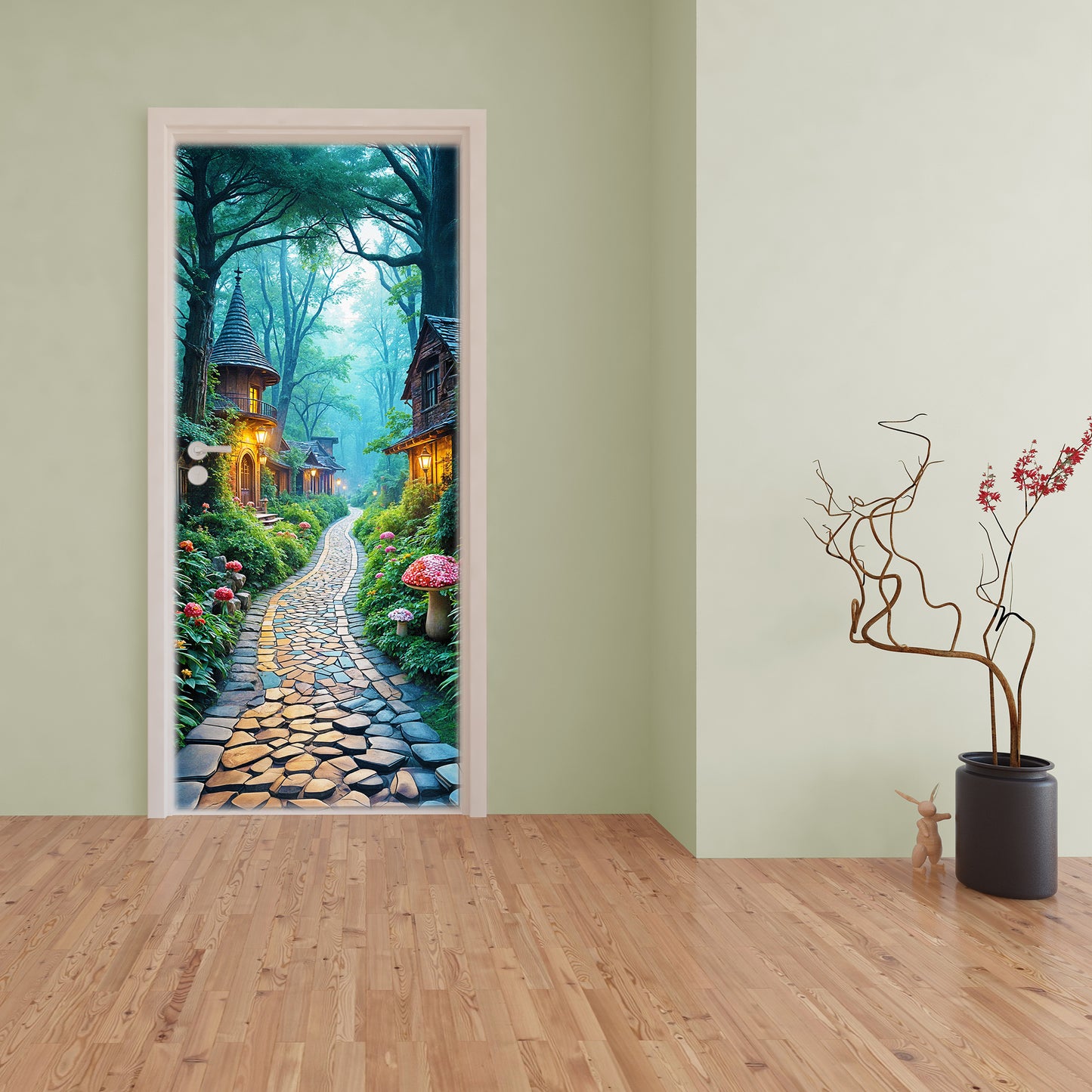 Dwarf Village Door Decoupage