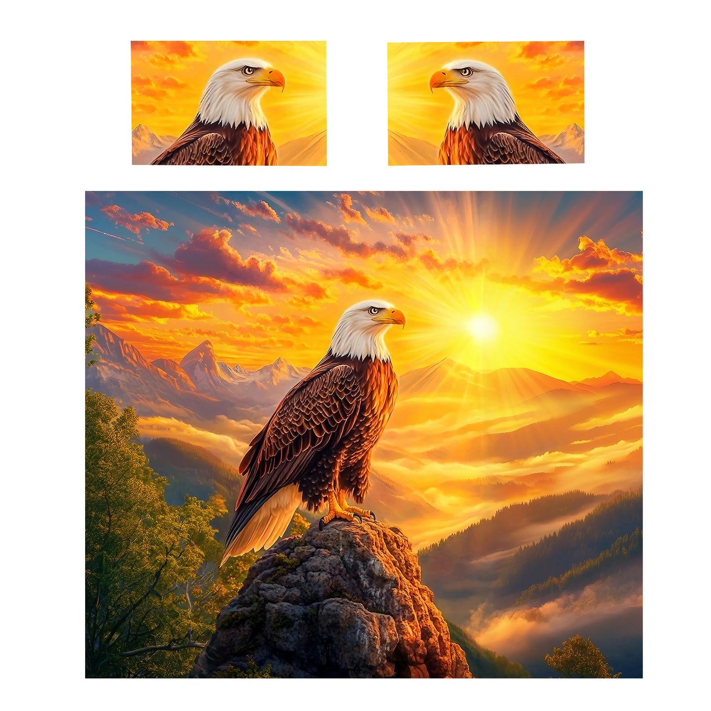 Eagle Wings Of Destiny Duvet Cover Set