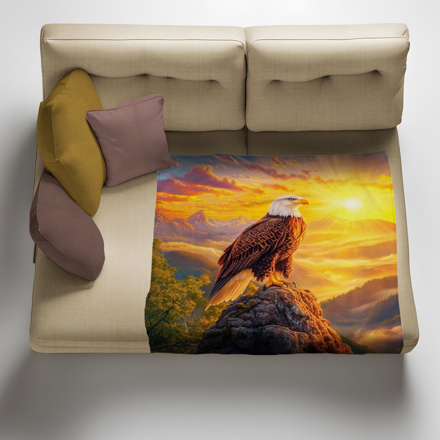 Eagle Wings Of Destiny Light Weight Fleece Blanket