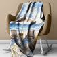 Early Morning on the Beach Light Weight Fleece Blanket