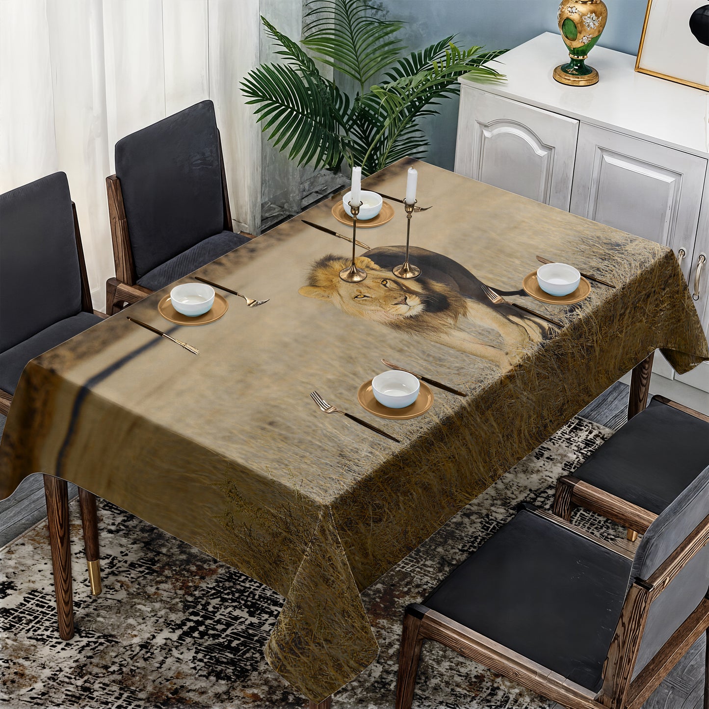Early morning Stroll By Annette Heymans Rectangle Tablecloth