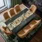 Earth Tone Flower Arrangement on Black Table Runner  By Mark Van Vuuren