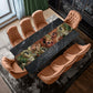 Earth Tone Water Painted Flowers Table Runner by Mark van Vuuren