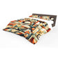Earth Tones Cubist Reverie Duvet Cover Set