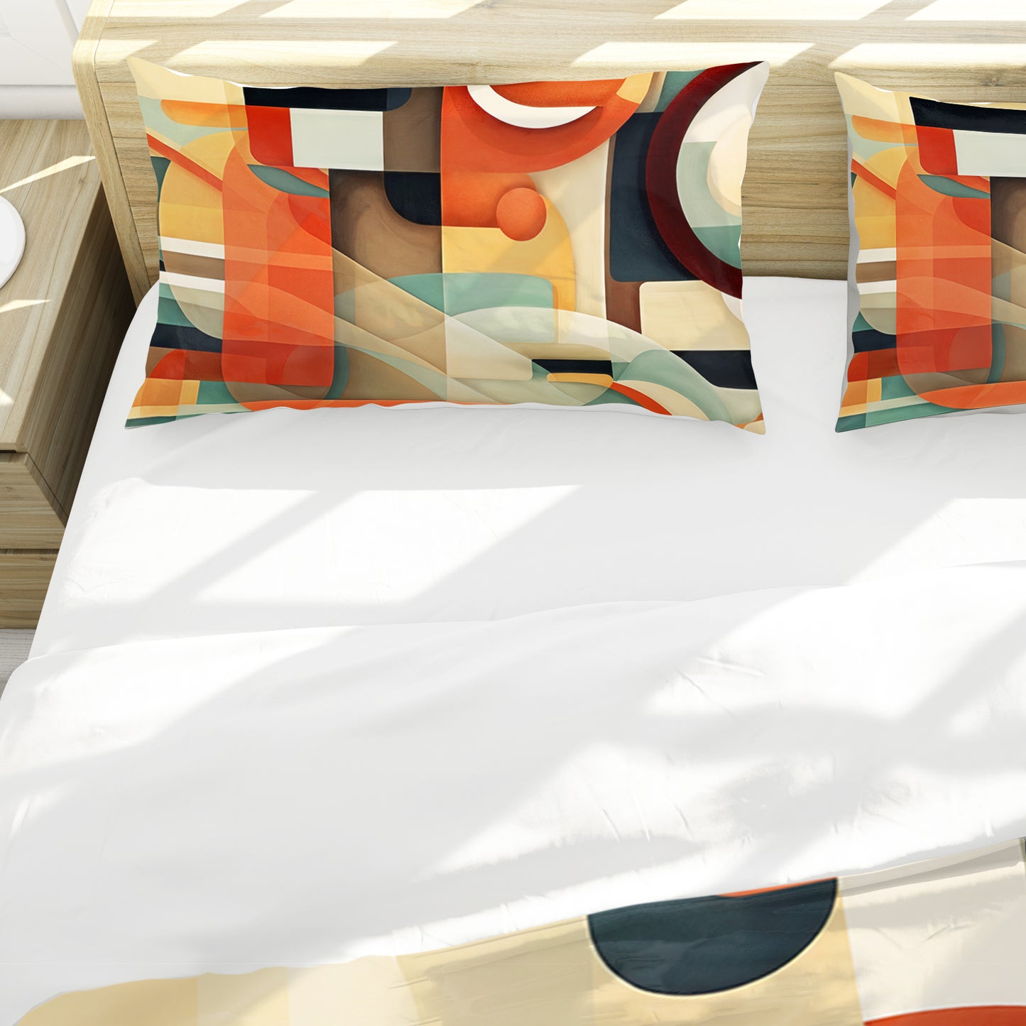 Earth Tones Cubist Reverie Duvet Cover Set