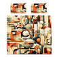Earth Tones Cubist Reverie Duvet Cover Set