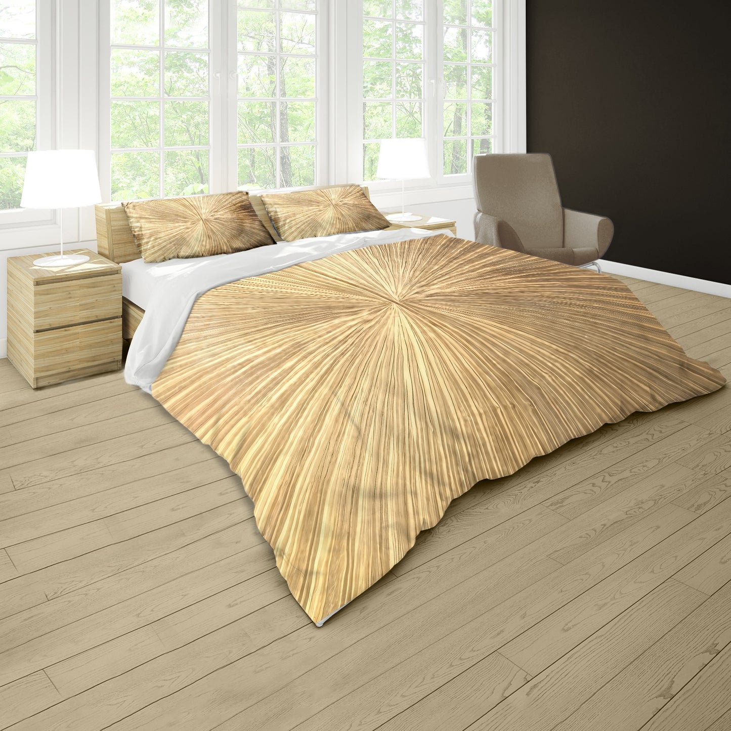 Earthwoven Sand Elegance Duvet Cover Set