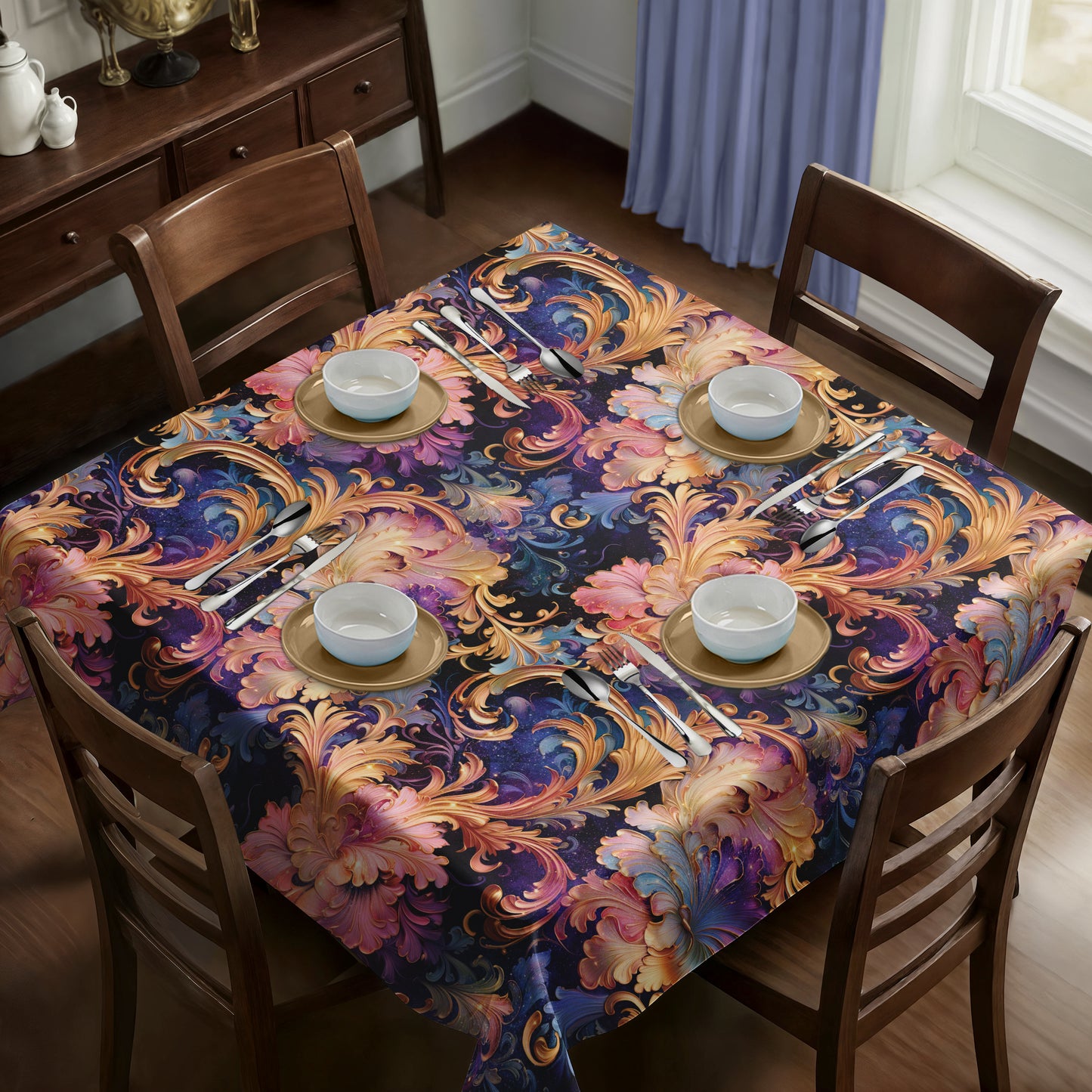 Earthy Colours Square Tablecloth