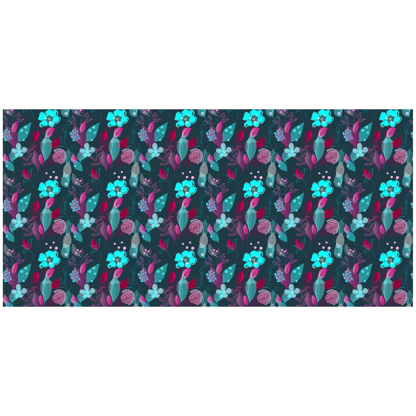 Eccentric Floral on Dark Green 3m Rectangle Tablecloth