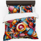 Echoes of Geometry Multicolour Duvet Cover Set