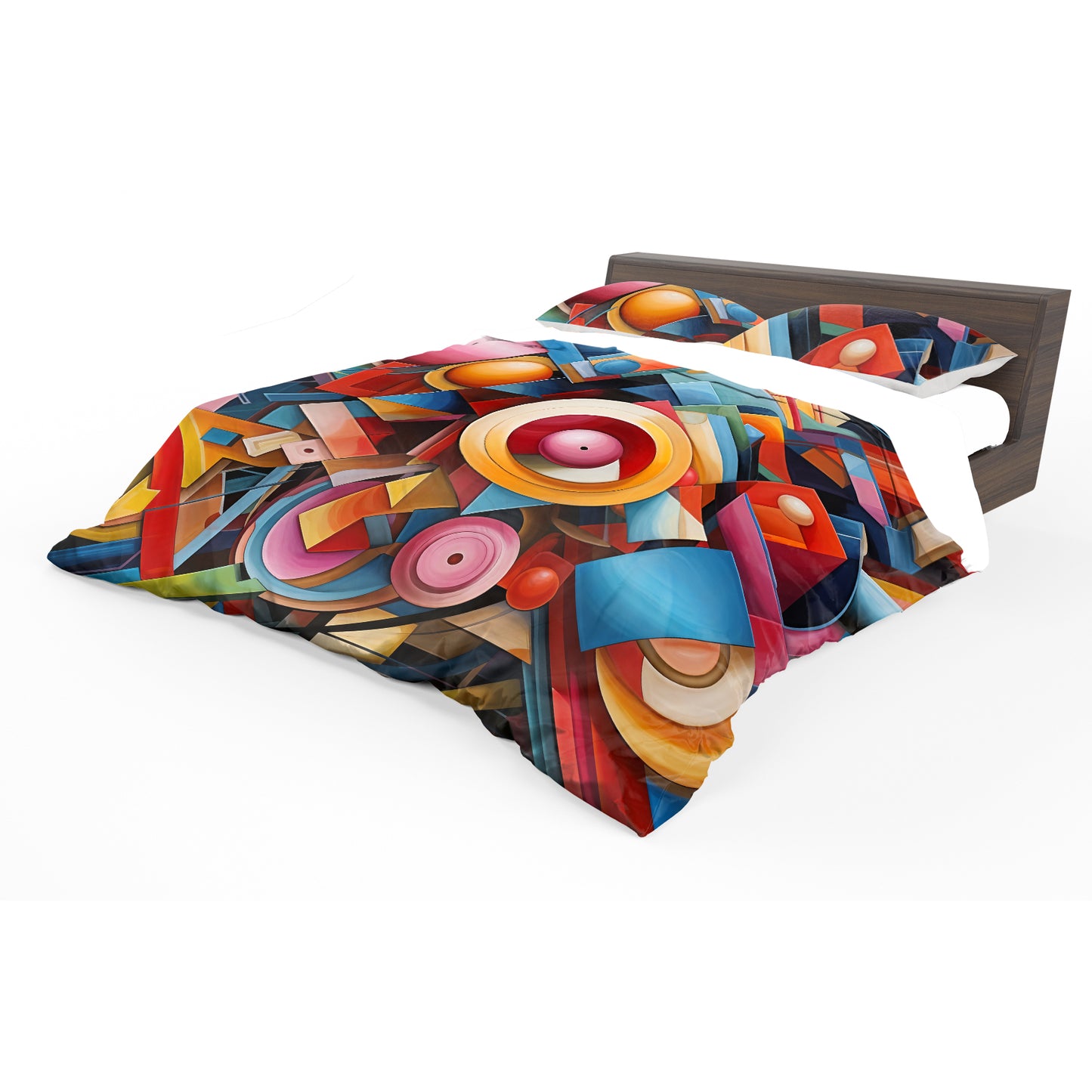 Echoes of Geometry Multicolour Duvet Cover Set