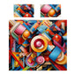 Echoes of Geometry Multicolour Duvet Cover Set
