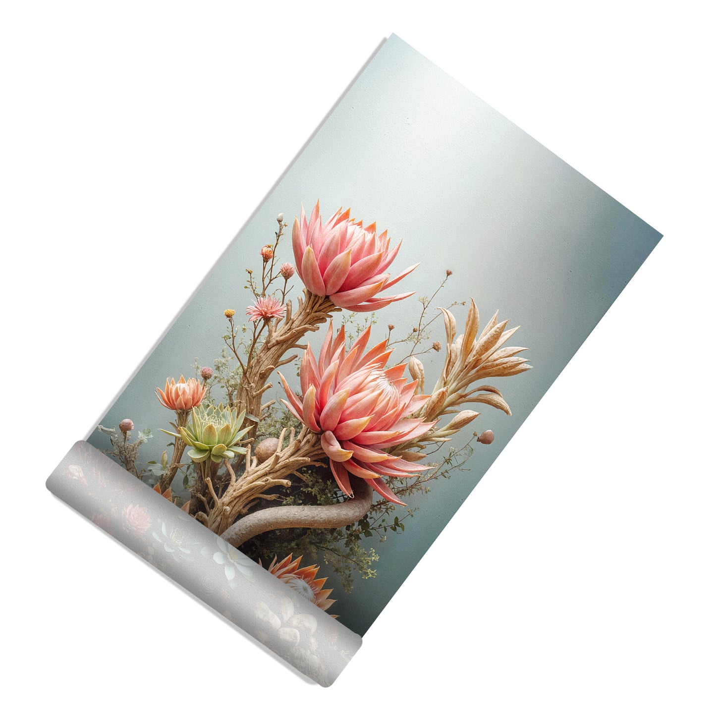 Echoes of Protea & Succulents Door Decoupage