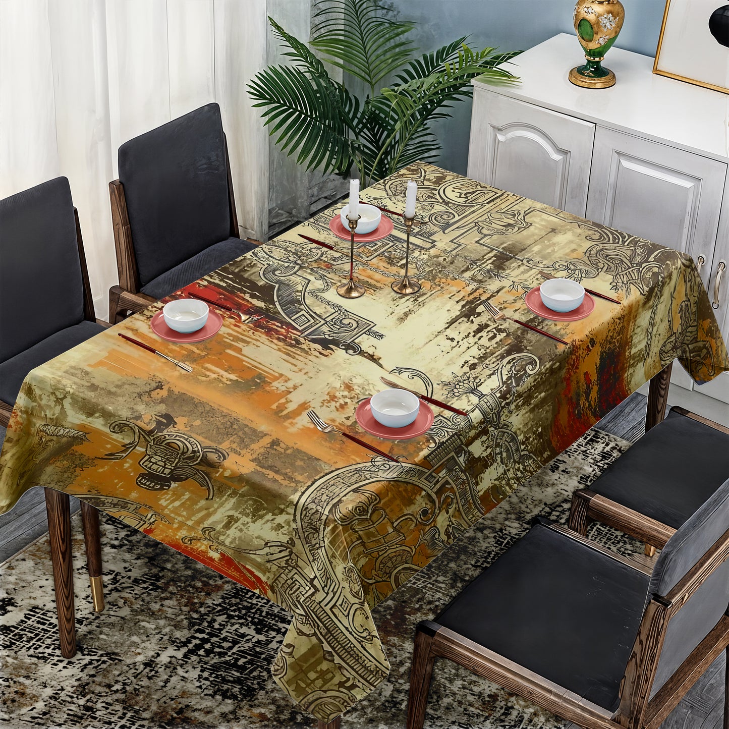 Echoing Currents Rectangle Tablecloth