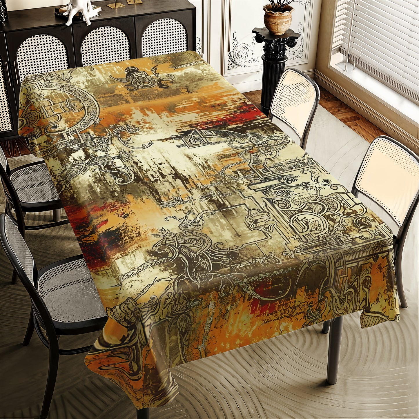 Echoing Currents Rectangle Tablecloth