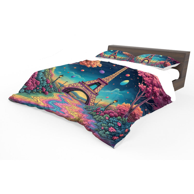 Eiffel in Bloom Duvet Cover Set