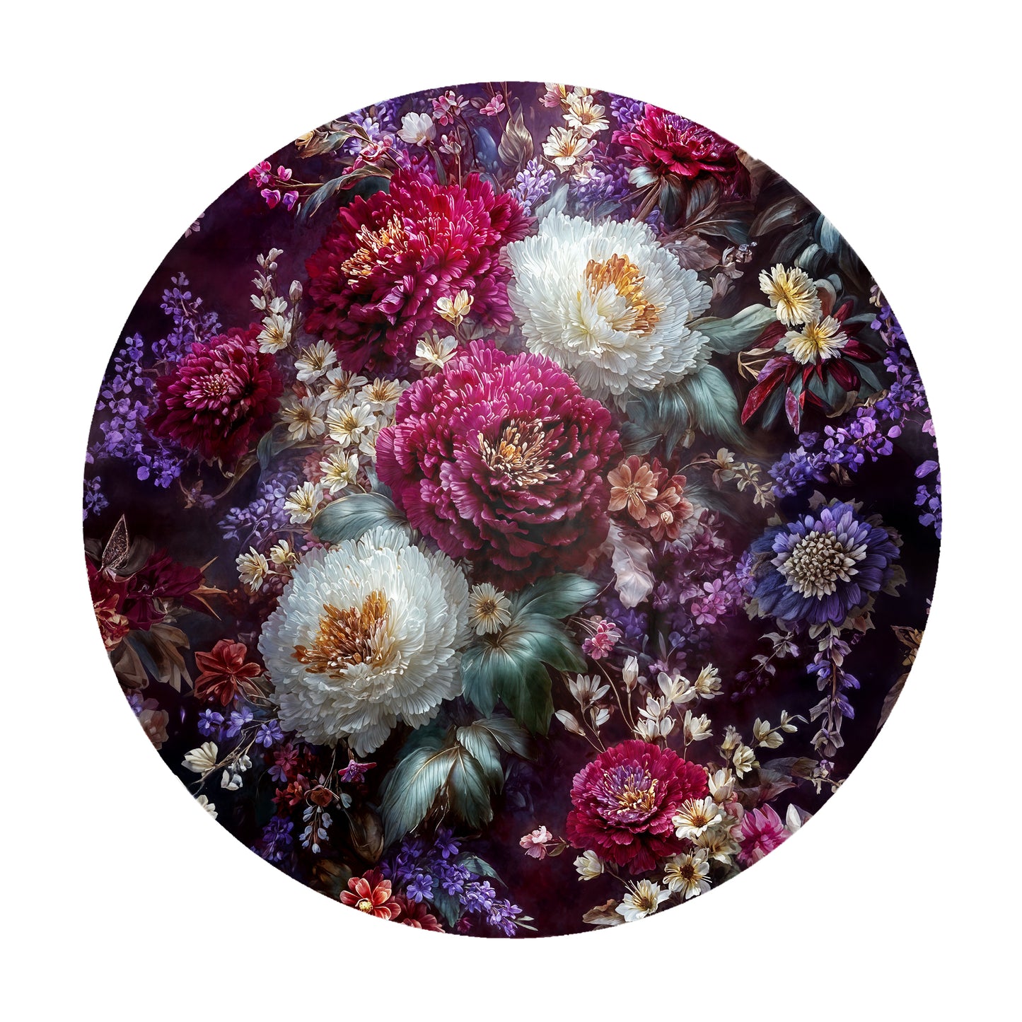 Eksotic Dark Colour Round Tablecloth