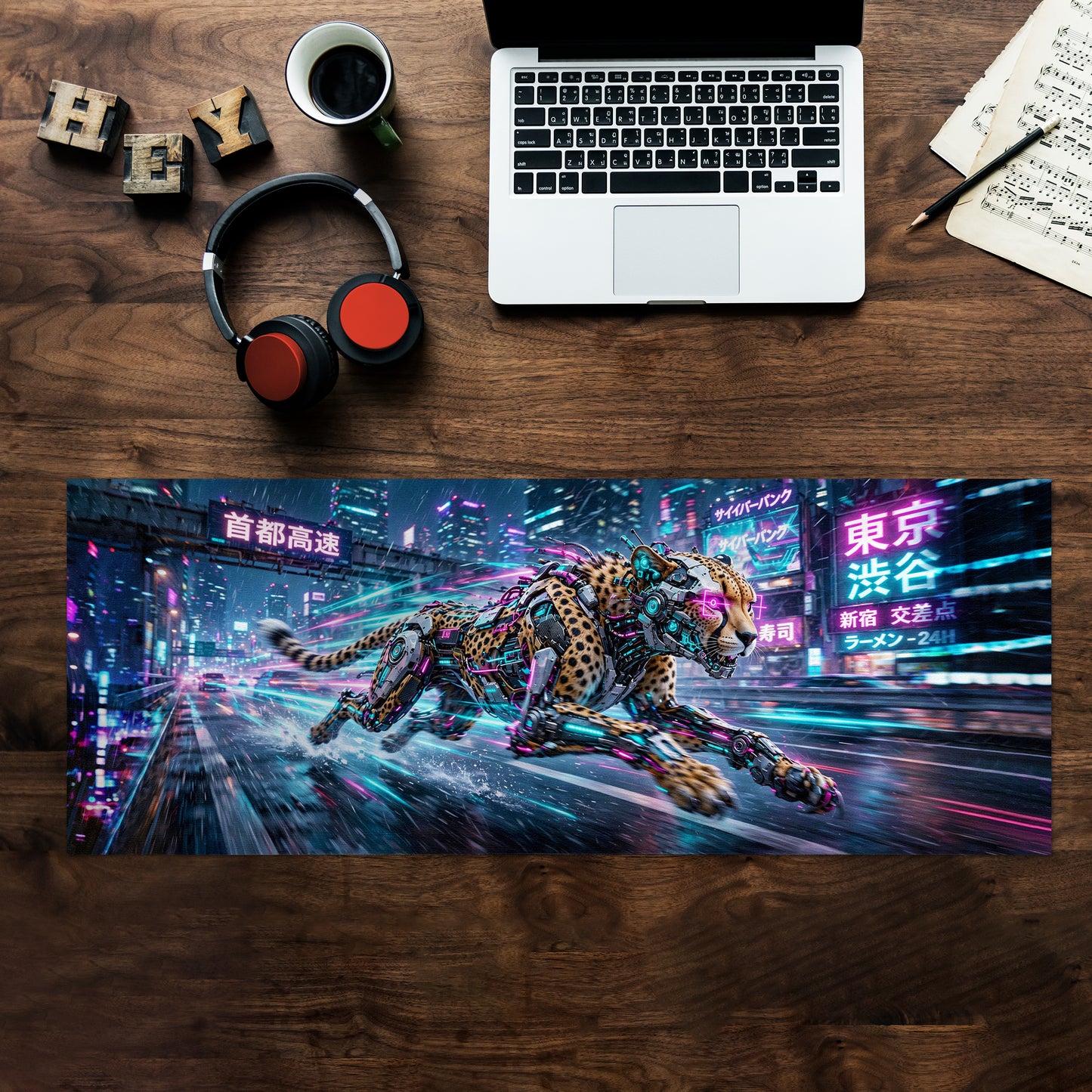 Electric Cheetah Desk Pad