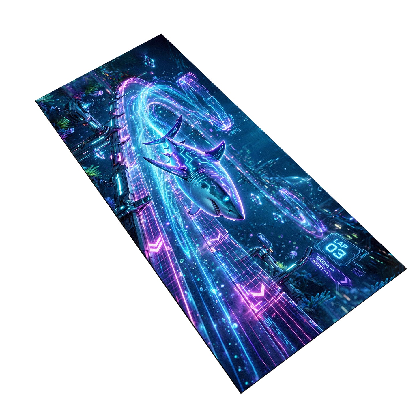 Electric Shark Desk Pad