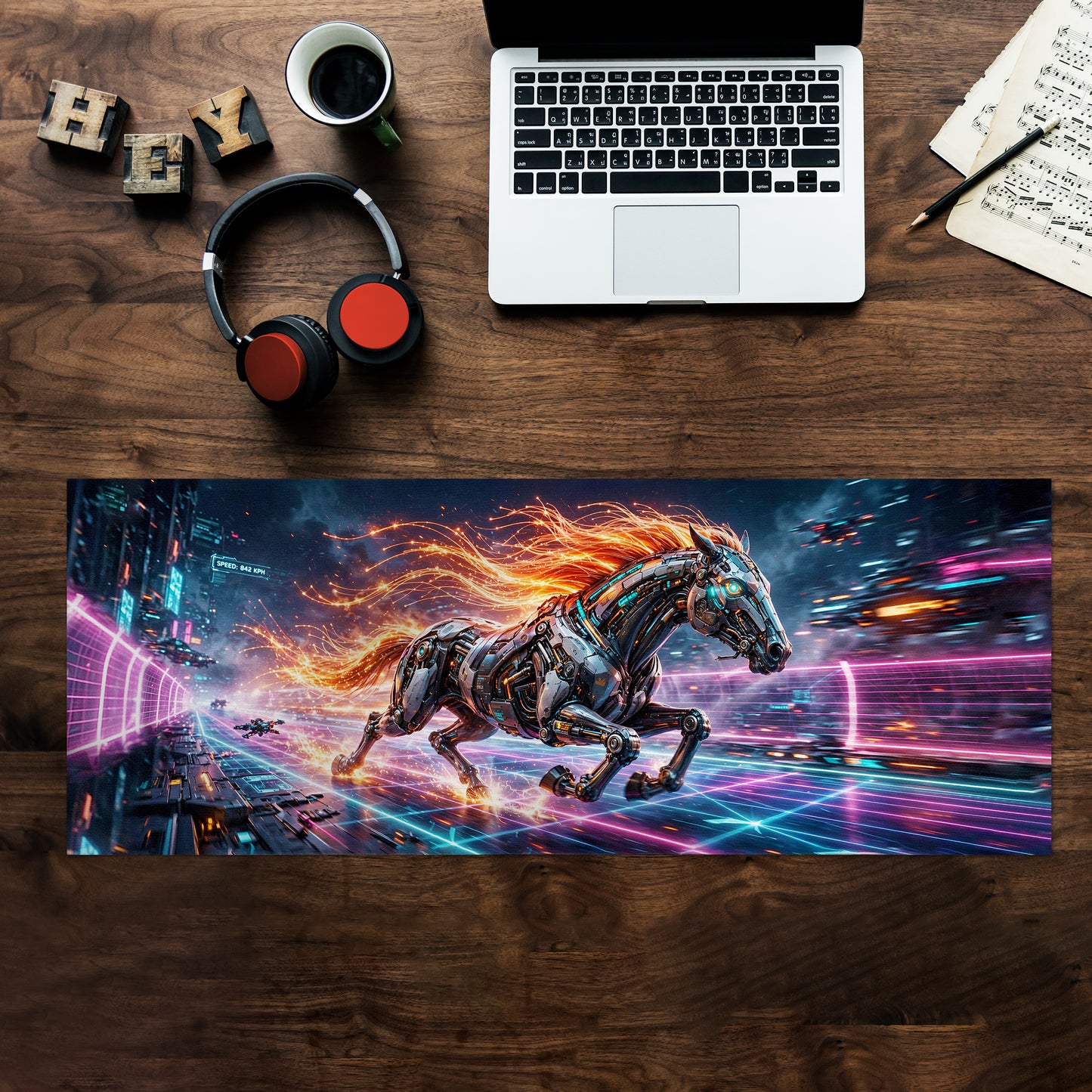 Electric Stallion Desk Pad