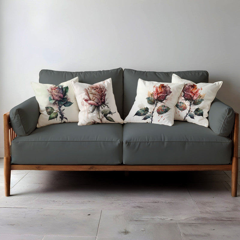 Elegant Rose Luxury Scatter Covers Set of 4