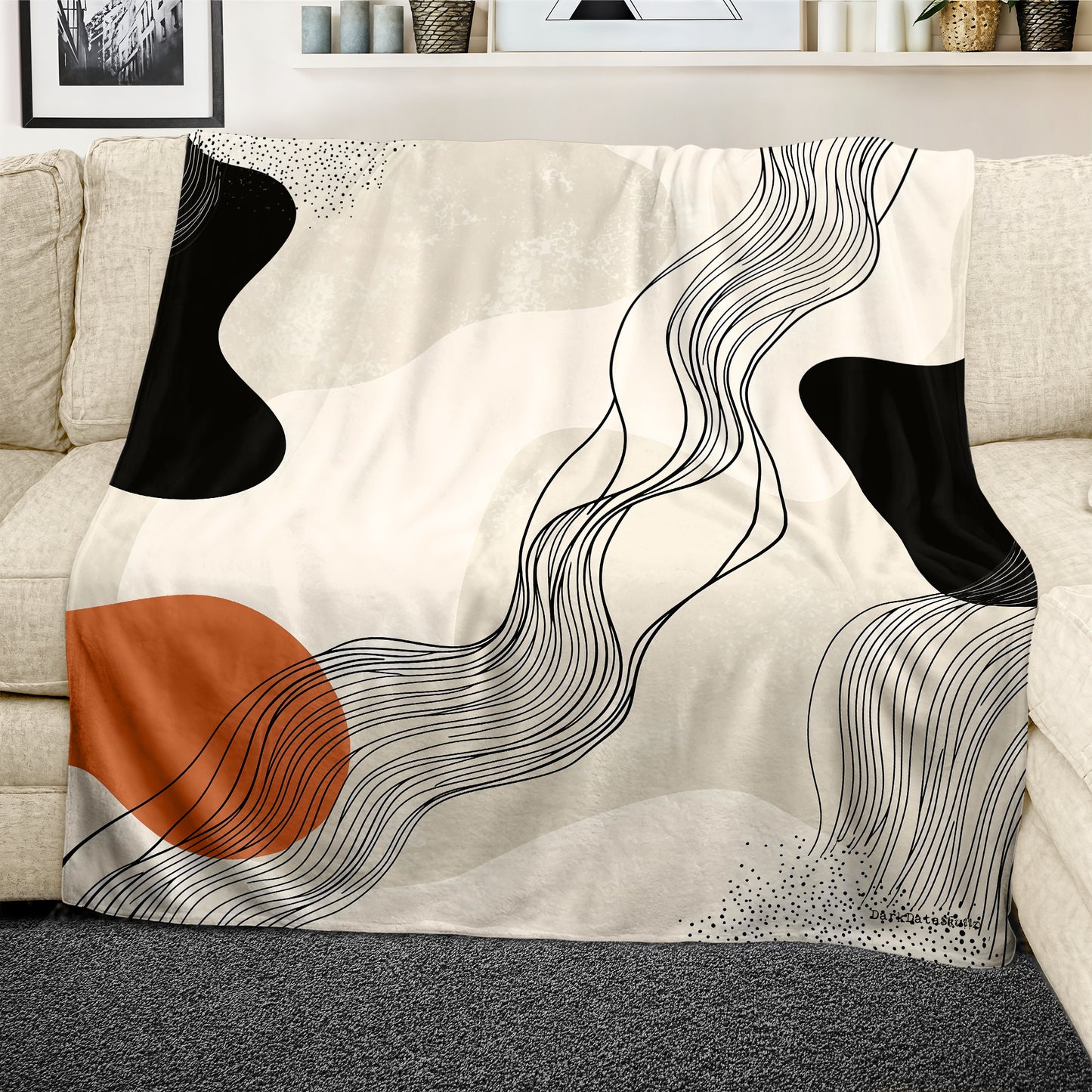 Elegant Abstract Light Weight Fleece Blanket by Wikus Schalkwyk