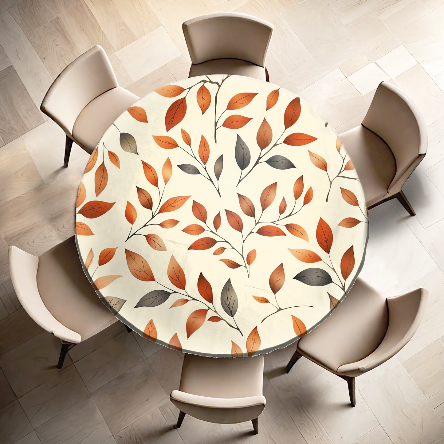 Elegant Branches Round Tablecloth by Wikus Schalkwyk
