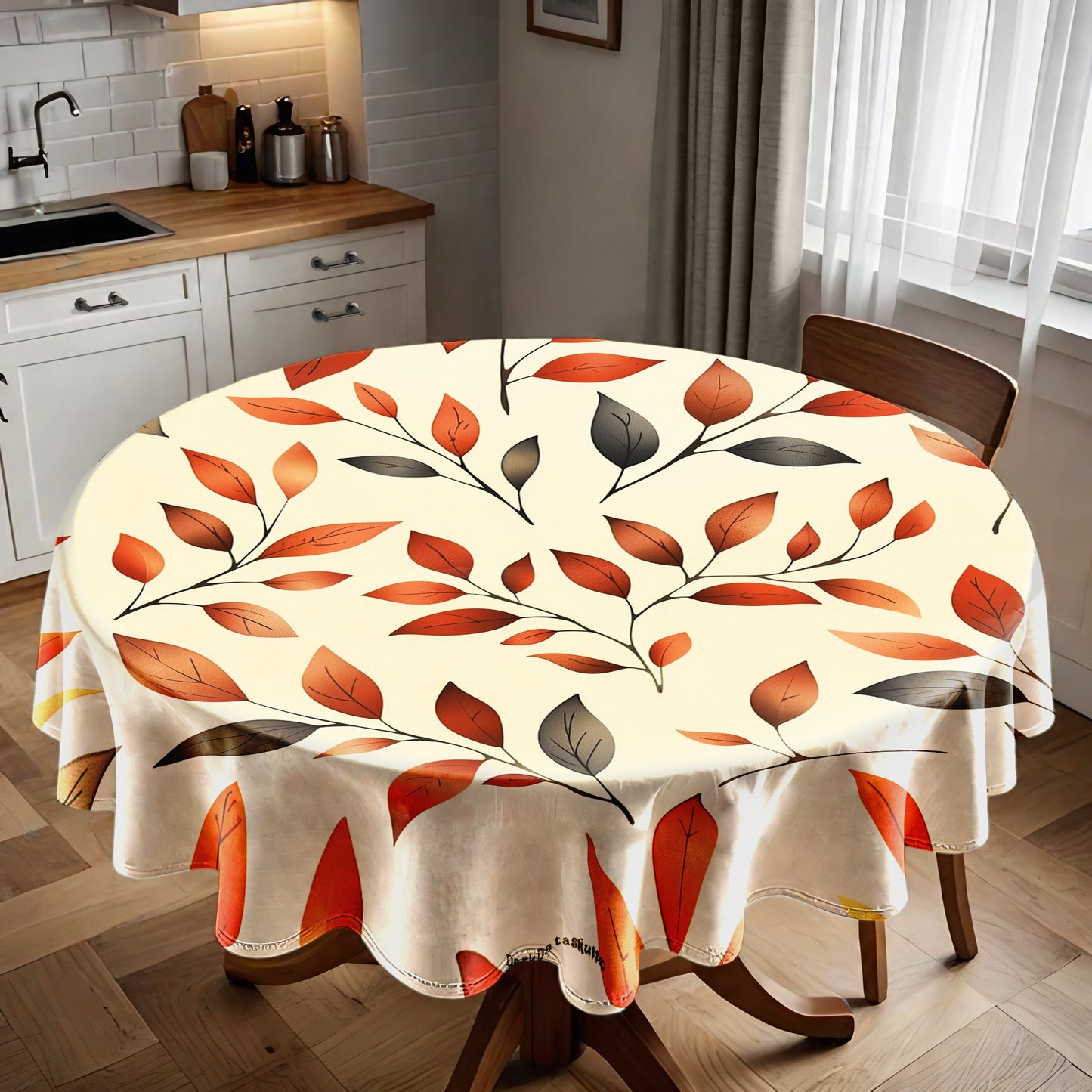 Elegant Branches Round Tablecloth by Wikus Schalkwyk