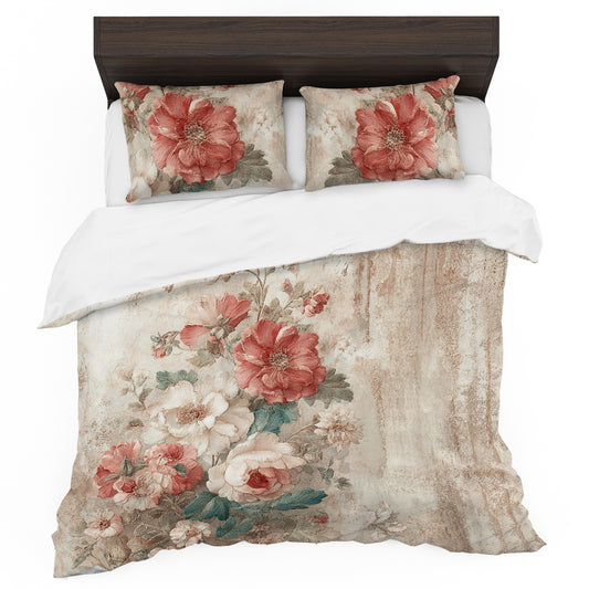 Elegant Flowers Duvet Cover Set