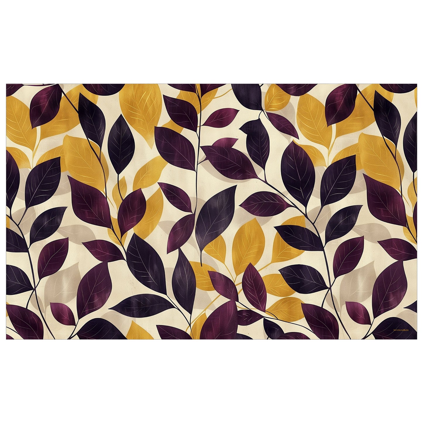 Elegant Plumb Leaves Rectangle Tablecloth by Wikus Schalkwyk