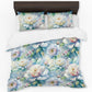 Elegant White Roses Duvet Cover Set