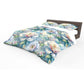Elegant White Roses Duvet Cover Set