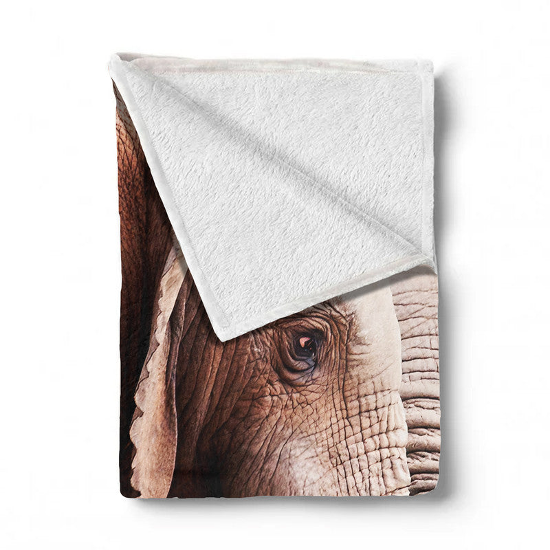 Elephant Bull Fight Light Weight Fleece Blanket By Fanie Heymans