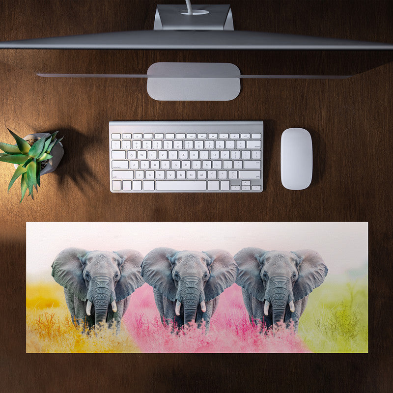 Elephant Harmony Large Desk Pad