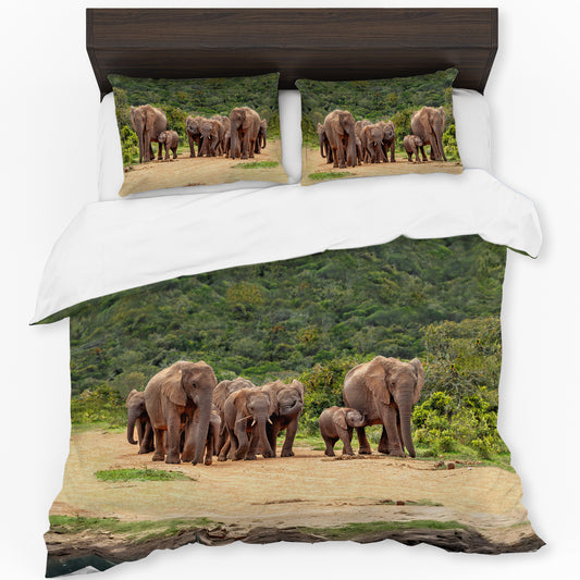 Elephant Family Duvet Cover Set by Annette Heymans