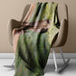 Elephant Mom And Calf Walking Away Light Weight Fleece Blanket by Fanie Heymans