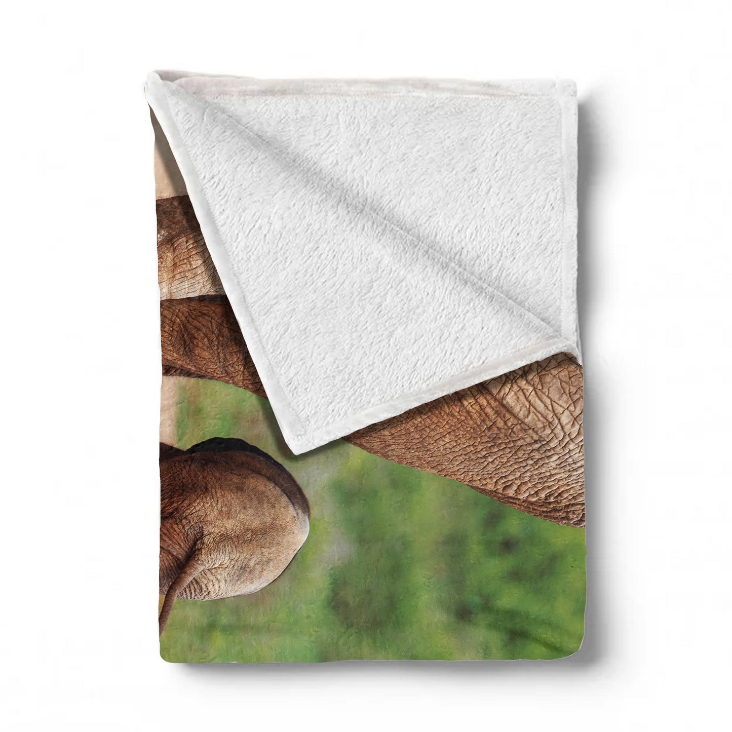 Elephant Mom And Calf Walking Away Light Weight Fleece Blanket by Fanie Heymans