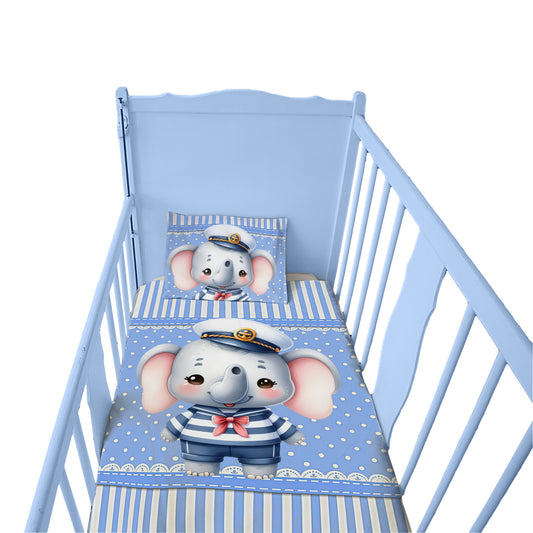 Elephant Sailor Cot Set