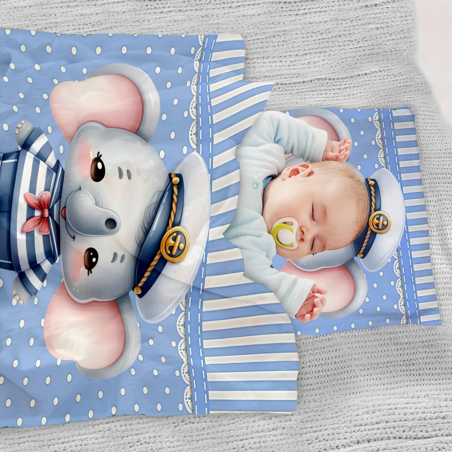 Elephant Sailor Cot Set