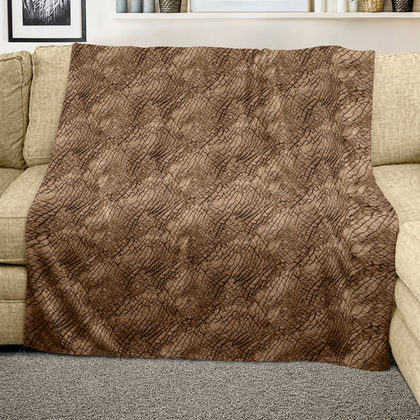 Elephant Skin Light Weight Fleece Blanket