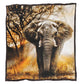 Elephant Sunset Light Weight Fleece