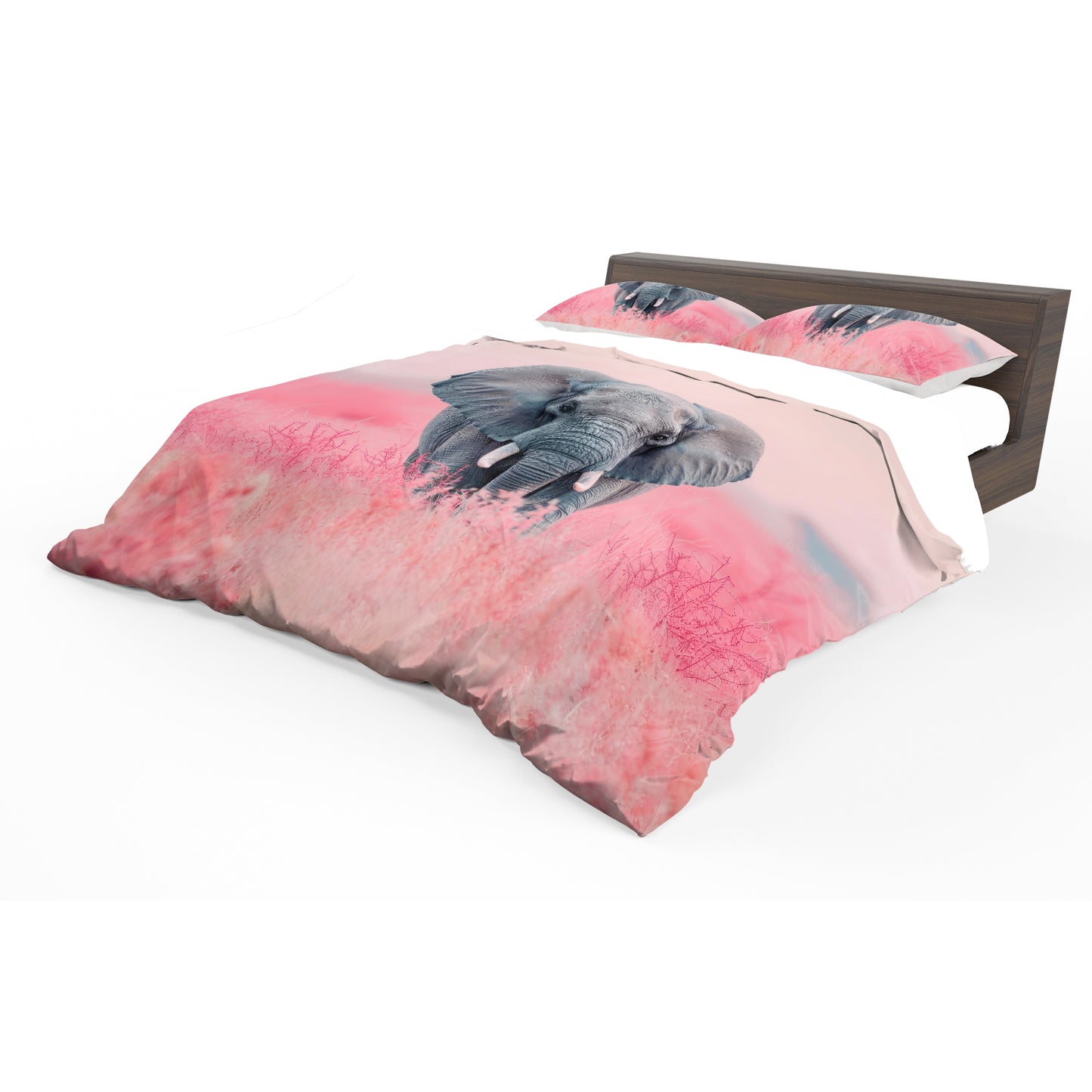 Elephant in Rosegrass Duvet Cover Set