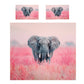 Elephant in Rosegrass Duvet Cover Set