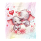 Elephant Love Baby Fleece Blanket