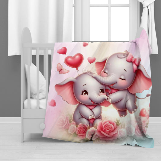 Elephant Love Minky Blanket
