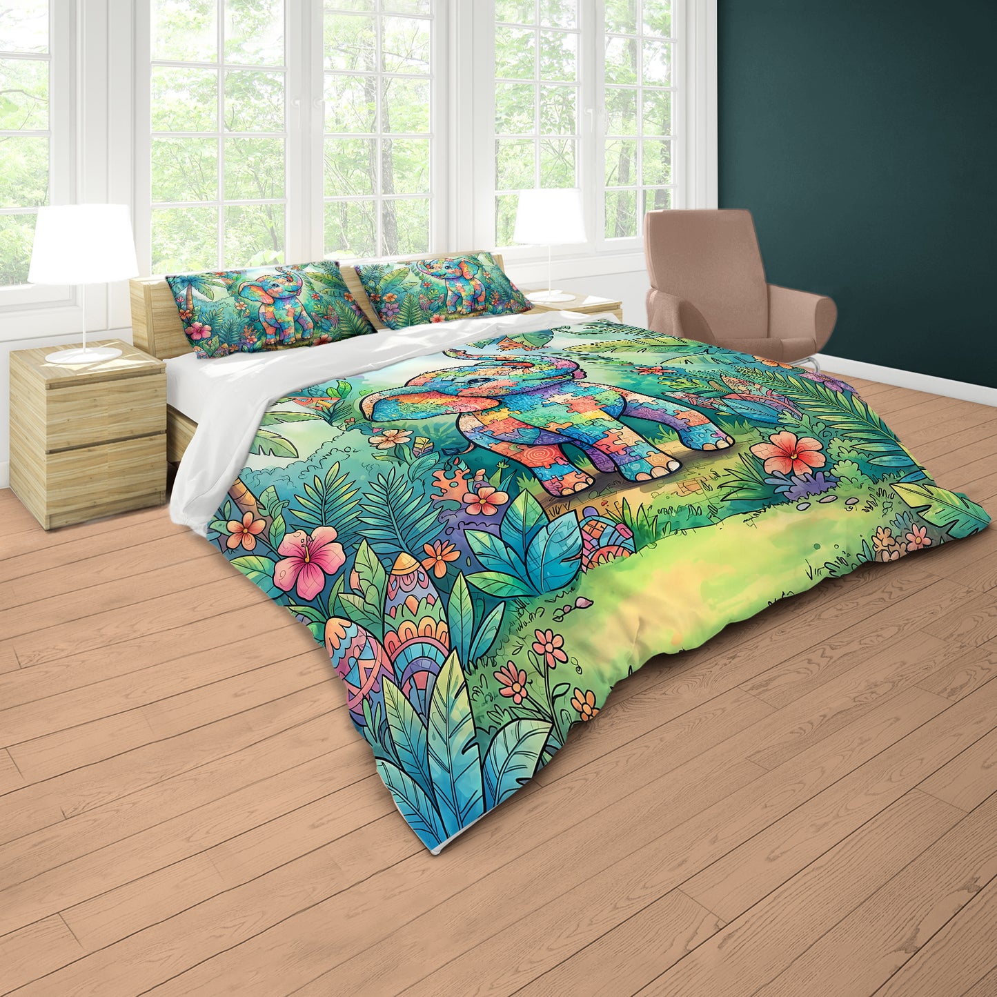 Ellie in the Forest Duvet Cover Set