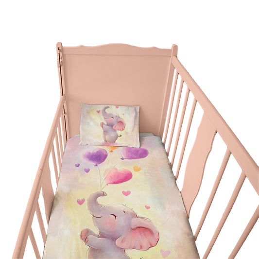 Elly holding Balloons Cot Set