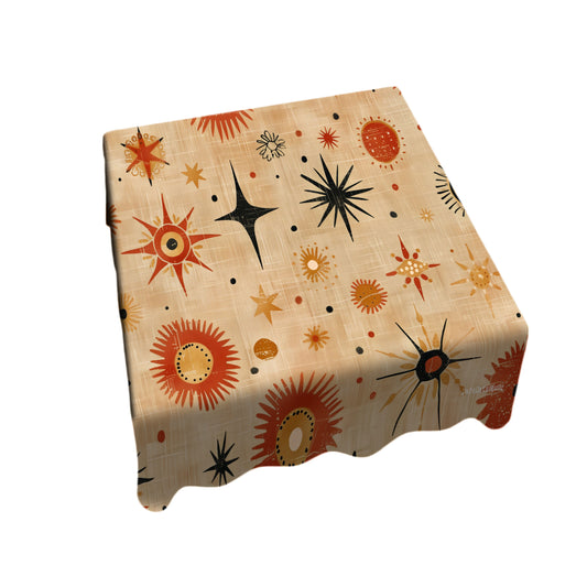Ember Burst Solar Bloom Square Tablecloth by Wikus Schalkwyk
